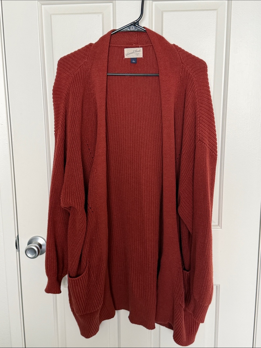 Universal Thread Open-Front Cardigan in Rust Red - Picture 1 of 5